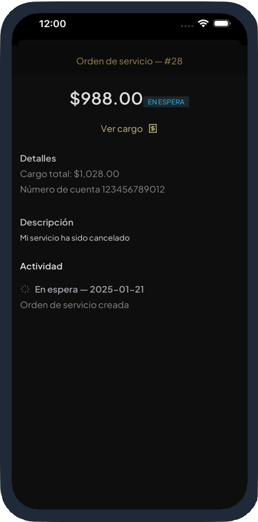 Screenshot of iRent app